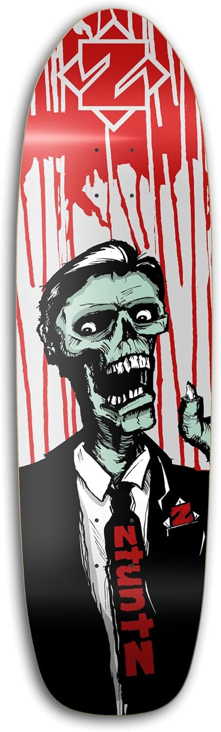 ZtuntZ Skateboards "Dr. Zombie" Old School Skateboard Deck, 8.50 x 32-Inch/14.5-Inch WB, Green/Black/Red/White