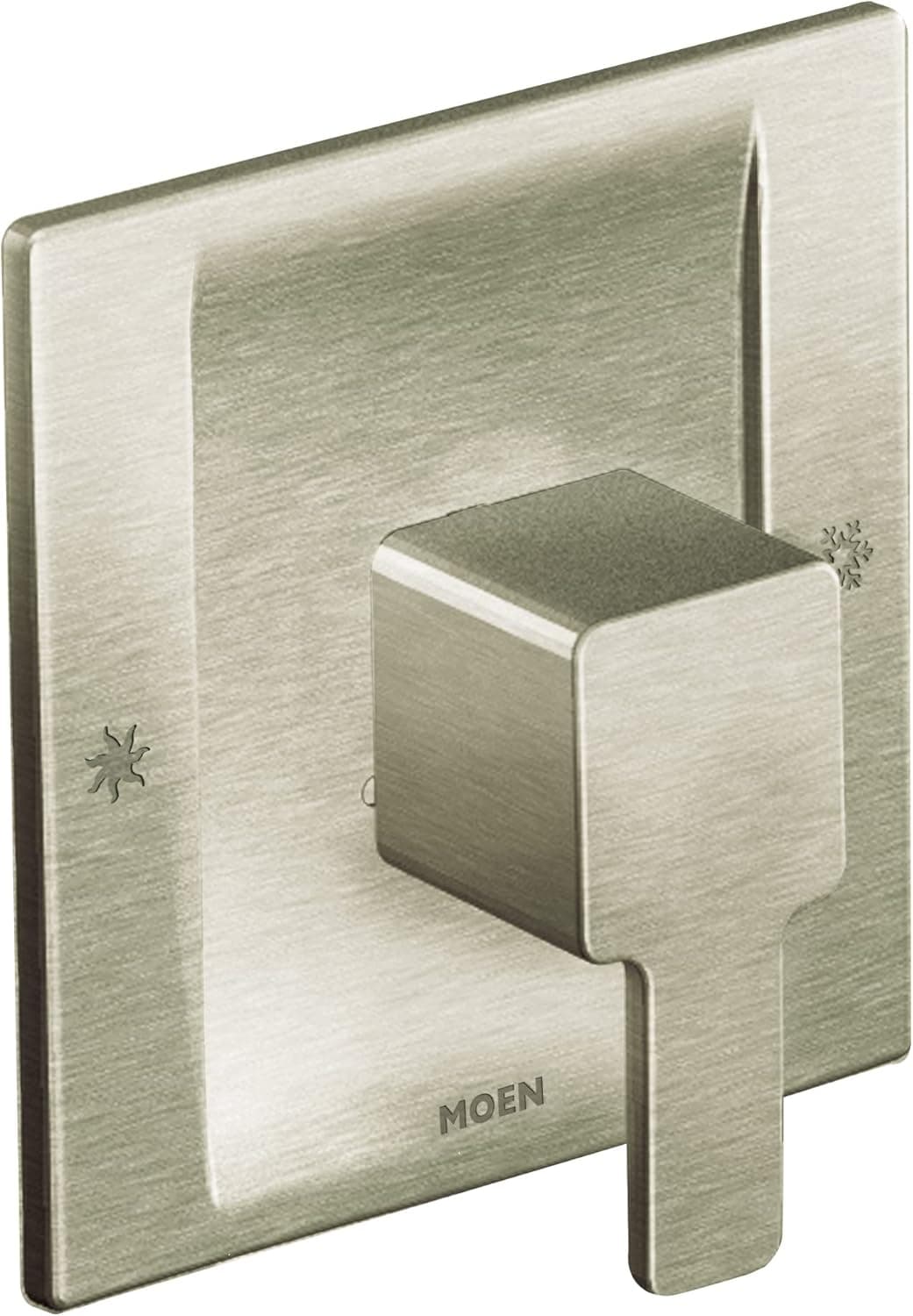 Moen 90 Degree Brushed Nickel Posi-Temp Tub and Shower Valve Trim Kit, Valve Required, TS2711BN