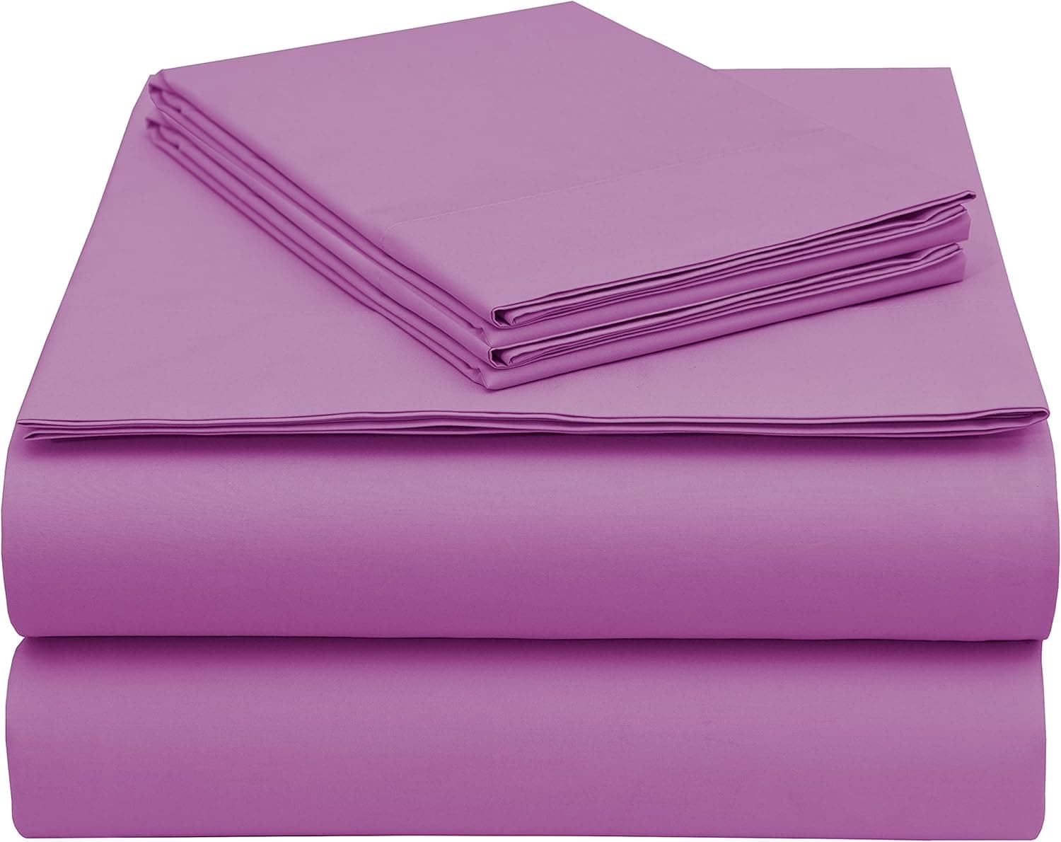 EnvioHome GOTS Certified Organic Cotton Sheet Set - 4 Piece - Plum, King