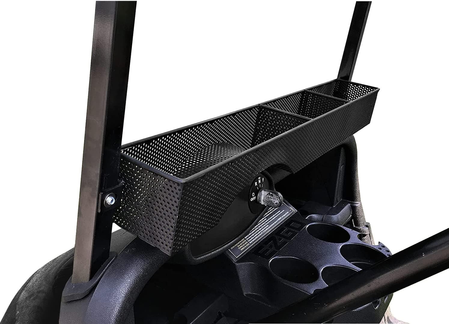 Huskey Golf Cart Inner Front Storage Basket for EZGO TXT/RXV Golf Carts Models,Dash Organizer Tray with One Piece Solid Sturdy Design & Larger Compartments.