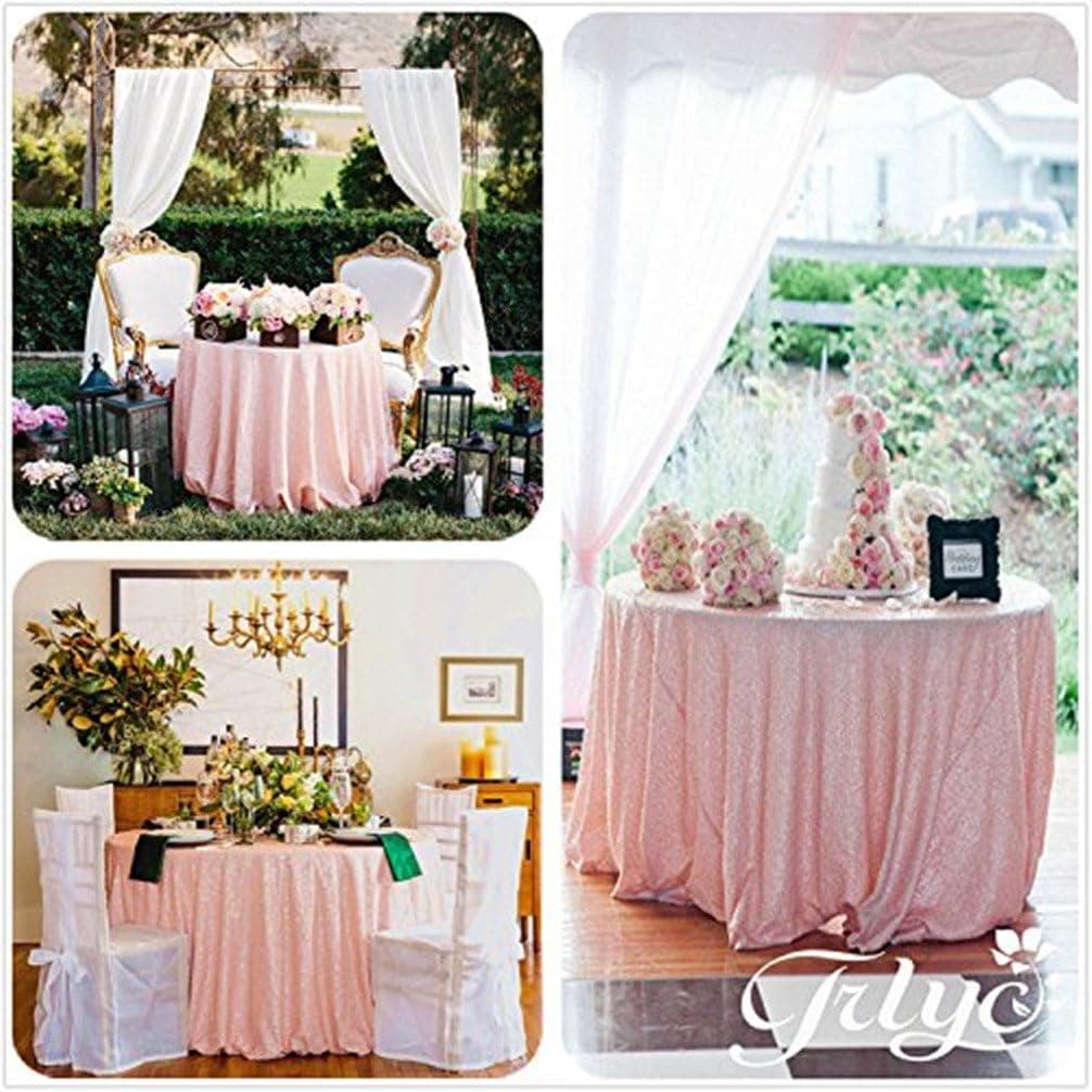 120" Blush Pink Sequin Tablecloth, Sequin Tablecloth, Sequin Table Cloths Blush Pink Table Sequin Linens for Wedding