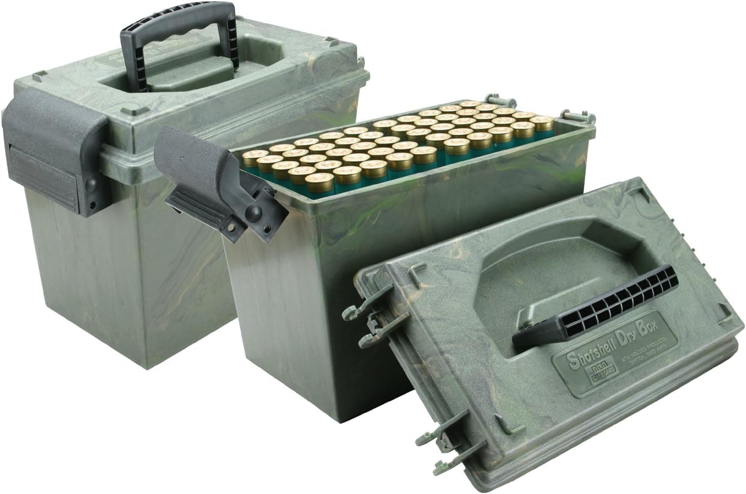MTM 100 Round 12 Gauge Shotshell Dry Box, Wild Camo