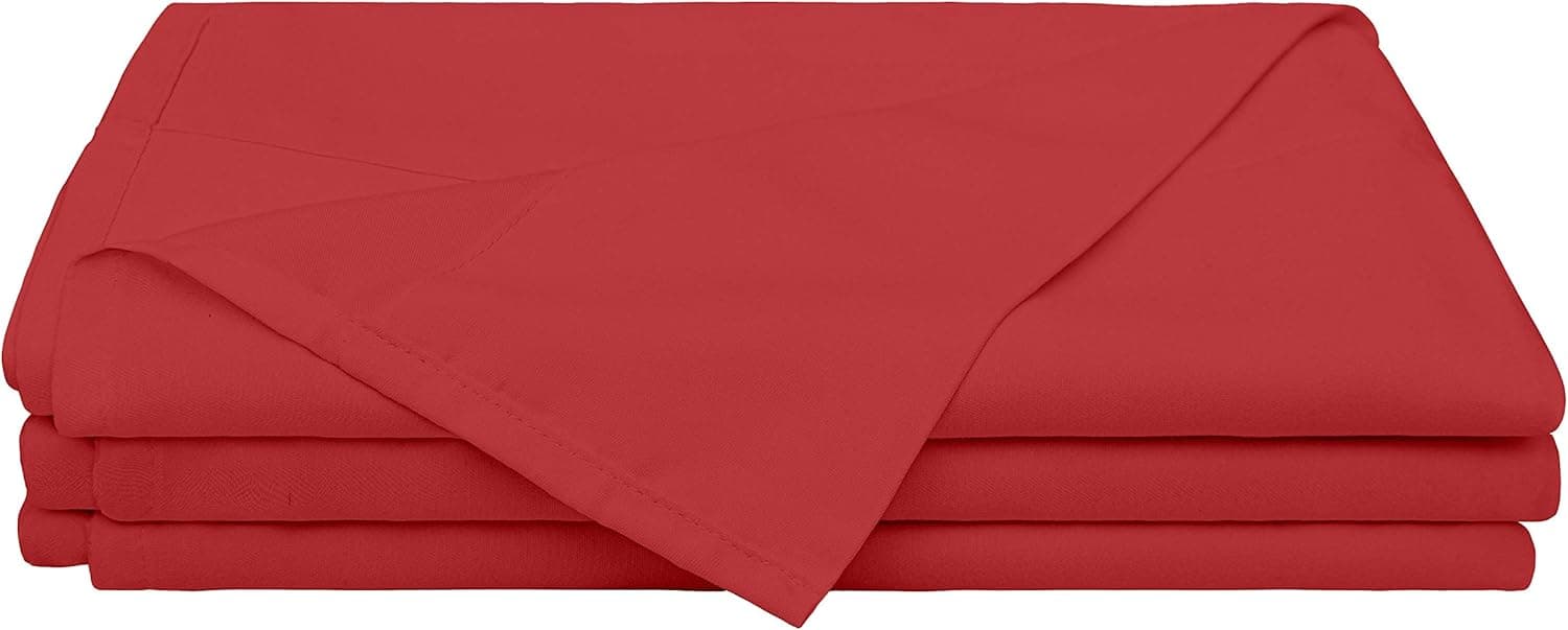 BEDSUM California King Microfiber Flat Bed Sheet Only, Luxury 1800 Thread Count Wrinkle and Fade Resistant Bedding Top Sheet, Wine Red