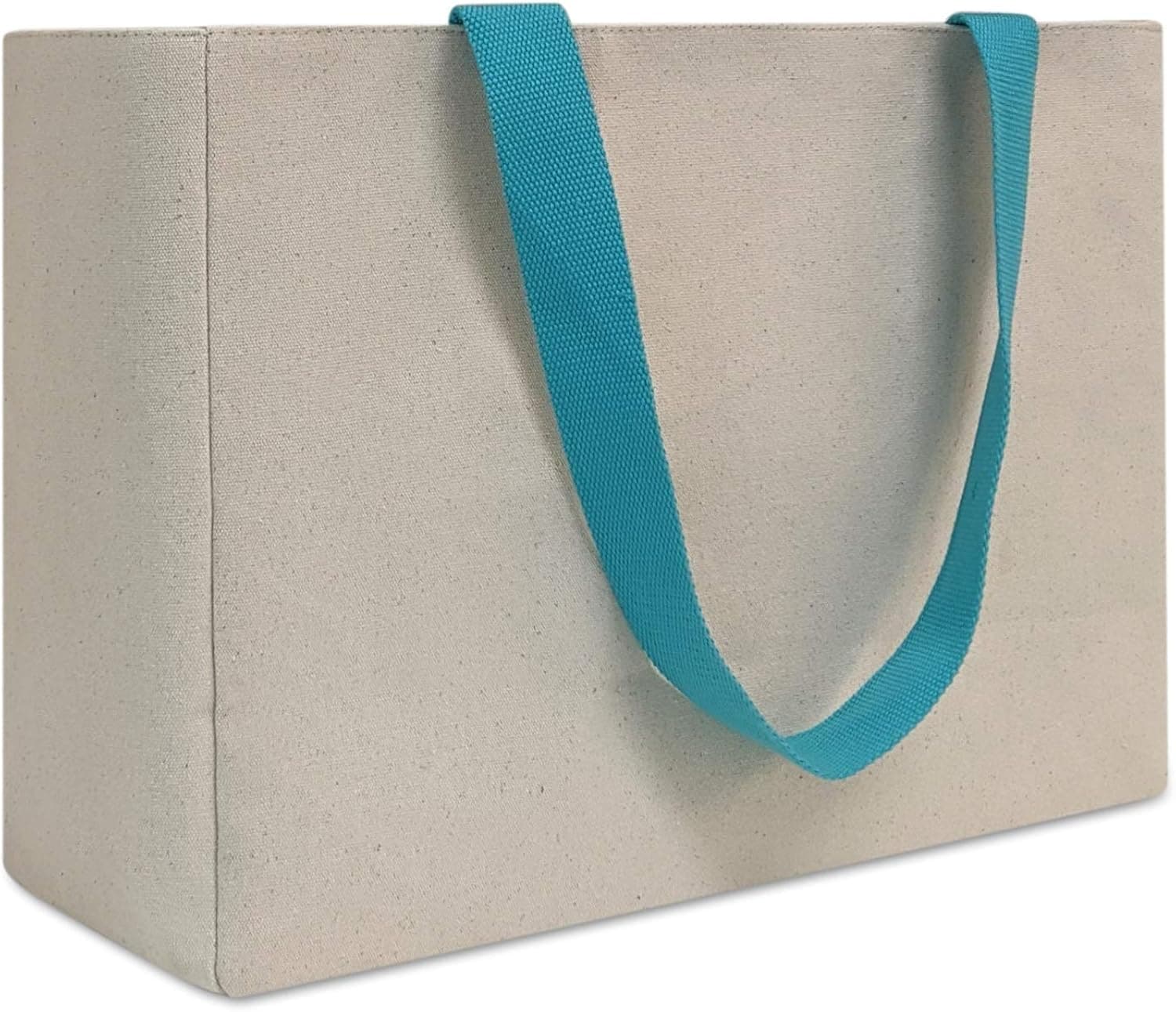 Reusable Grocery Shopping Bag, Eco Friendly Premium Canvas Tote. Blue, Red, Beige, Pink, Teal