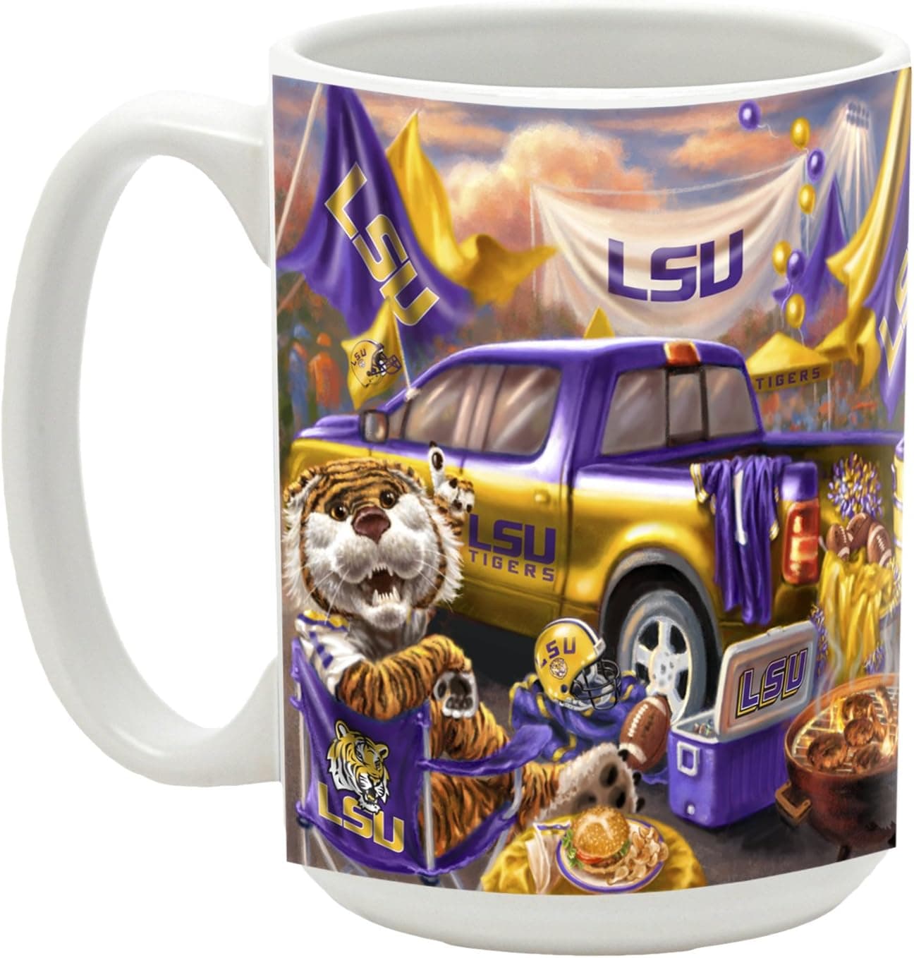 NCAA LSU 15-Ounce Tailgate Series Ceramic Mug