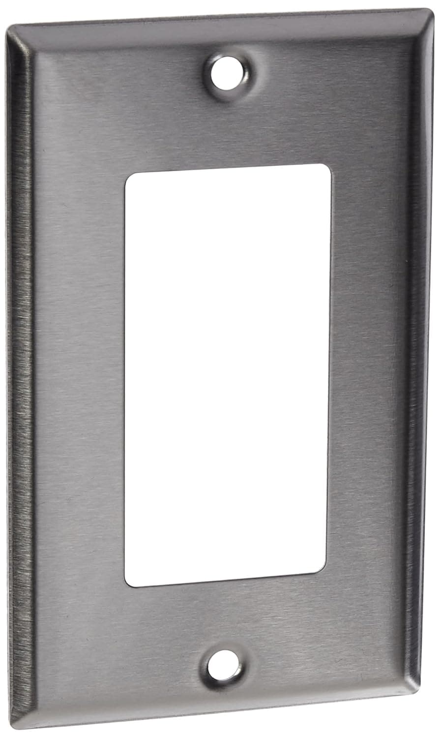 Morris 83110 430 Wall Plate, Decorative GFCI, 1 Gang, Stainless Steel