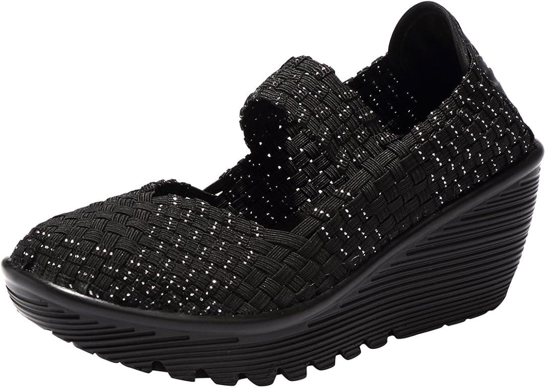 EnllerviiD Women's Wedge Mary Jane Sandals