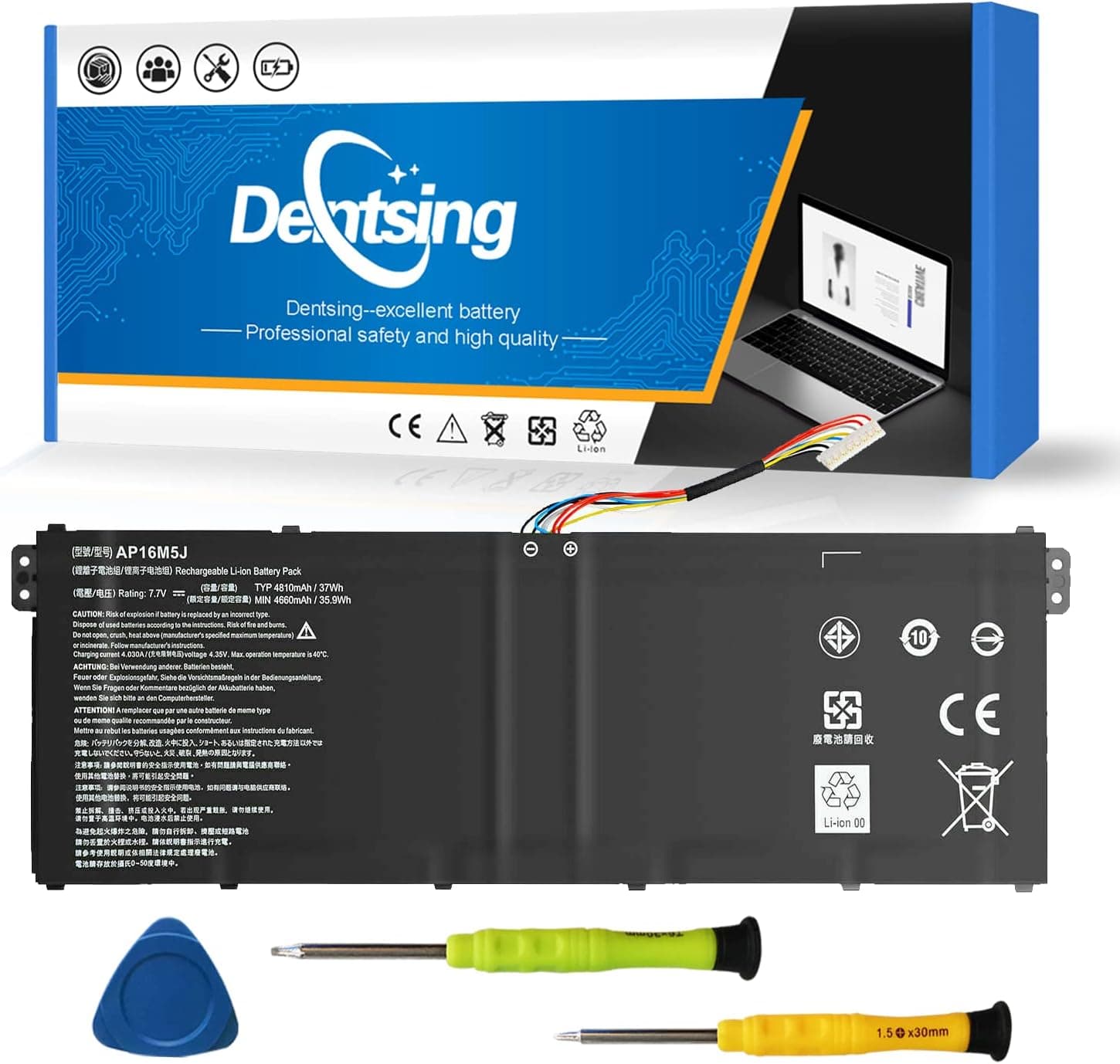 Dentsing AP16M5J Laptop Battery Compatible with Acer Aspire 1 A114-31 A114-32 Aspire 3 A314-31 A314-41 A315-21 A315-21G A315-22 A315-31 A315-32 A315-33 A315-41 A315-51 A315-53 2ICP4/80/104