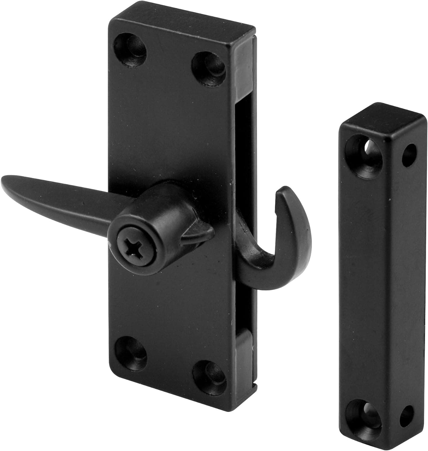 Prime-Line A 104 Sliding Screen Door Latch, Black/Diecast, 1-Pack