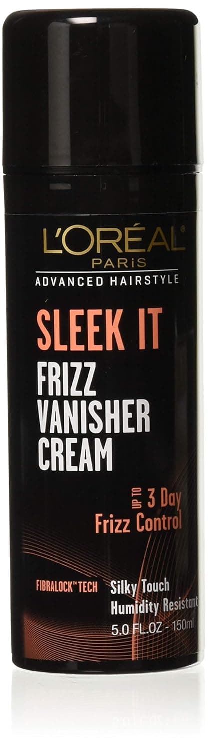 L'Oreal Paris Advanced Hairstyle - Sleek It - Frizz Vanisher Cream - Up To 3 Day Frizz Control - Net Wt. 5 FL OZ (150 mL) Each - Pack of 2
