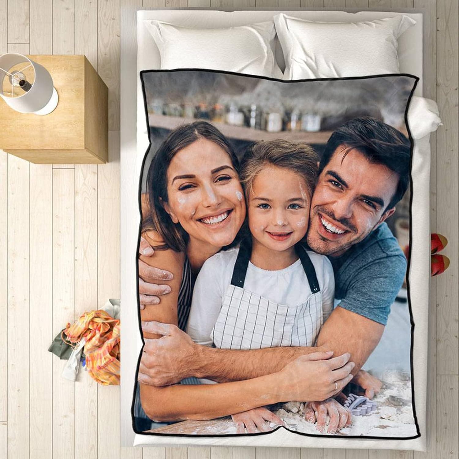 Design Your own Blanket, Personalized Photo Blanket, Custom Blankets, Extra Large Plush Blankets, Vibrant Colors, Soft (75x100cm)