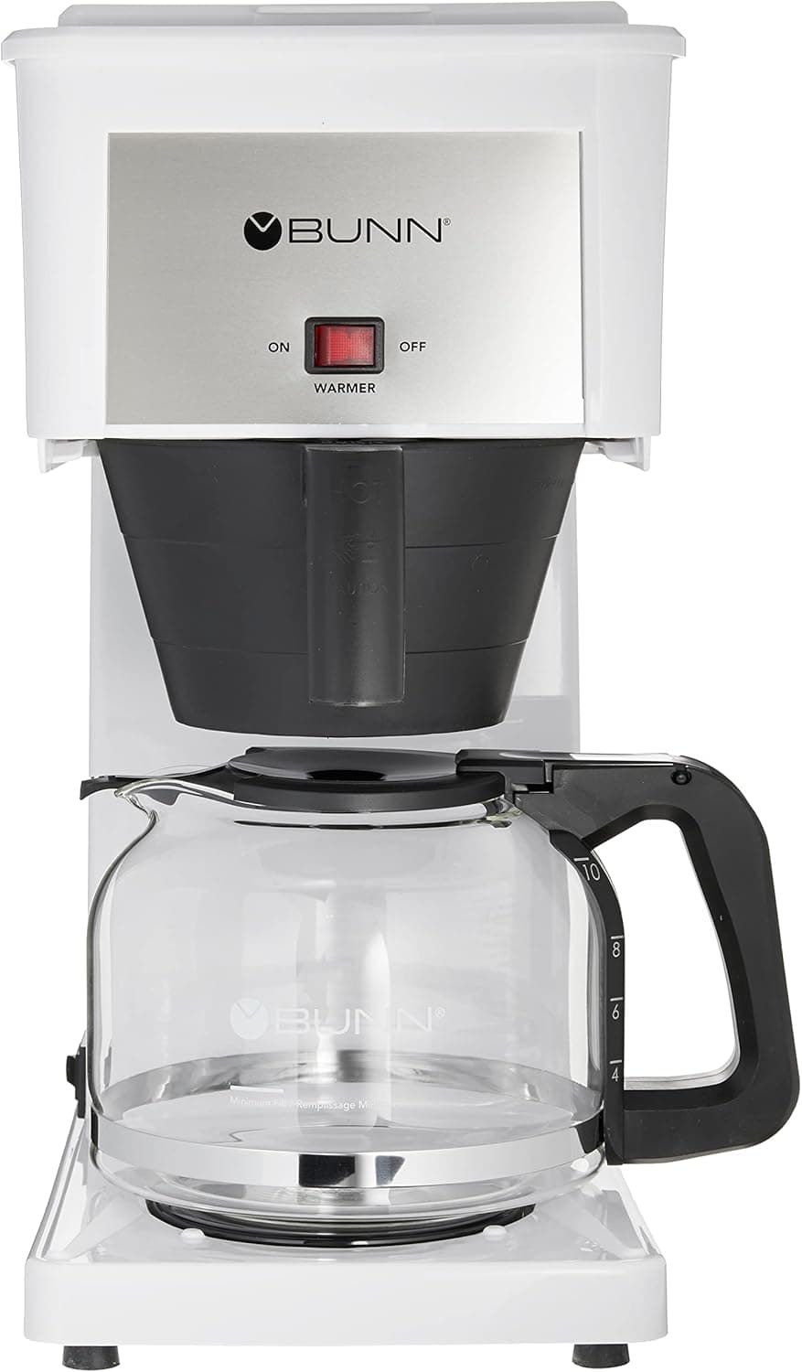 BUNN GRW Velocity Brew 10-Cup Home Coffee Brewer, White