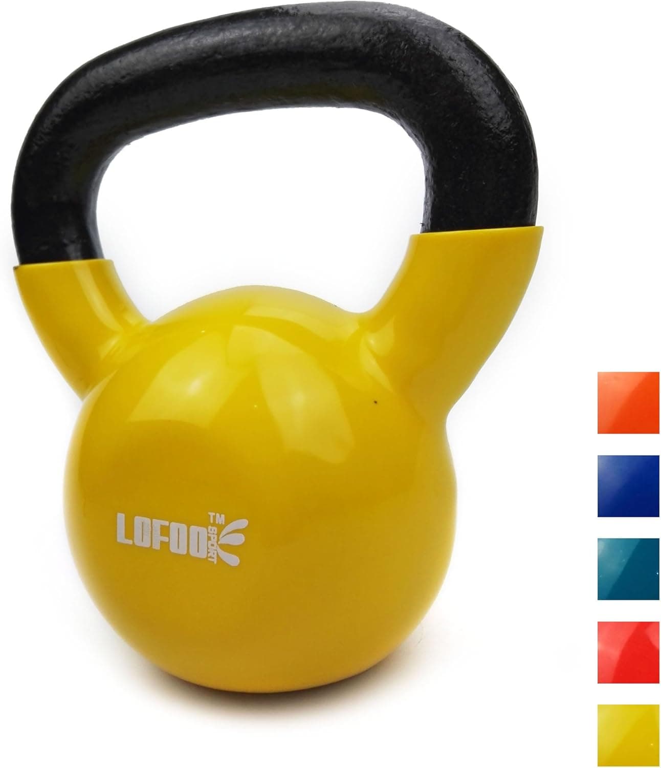 LOFOO SPORT Kettlebell Vinyl Coated Girya 5-10-15-20-25 lb