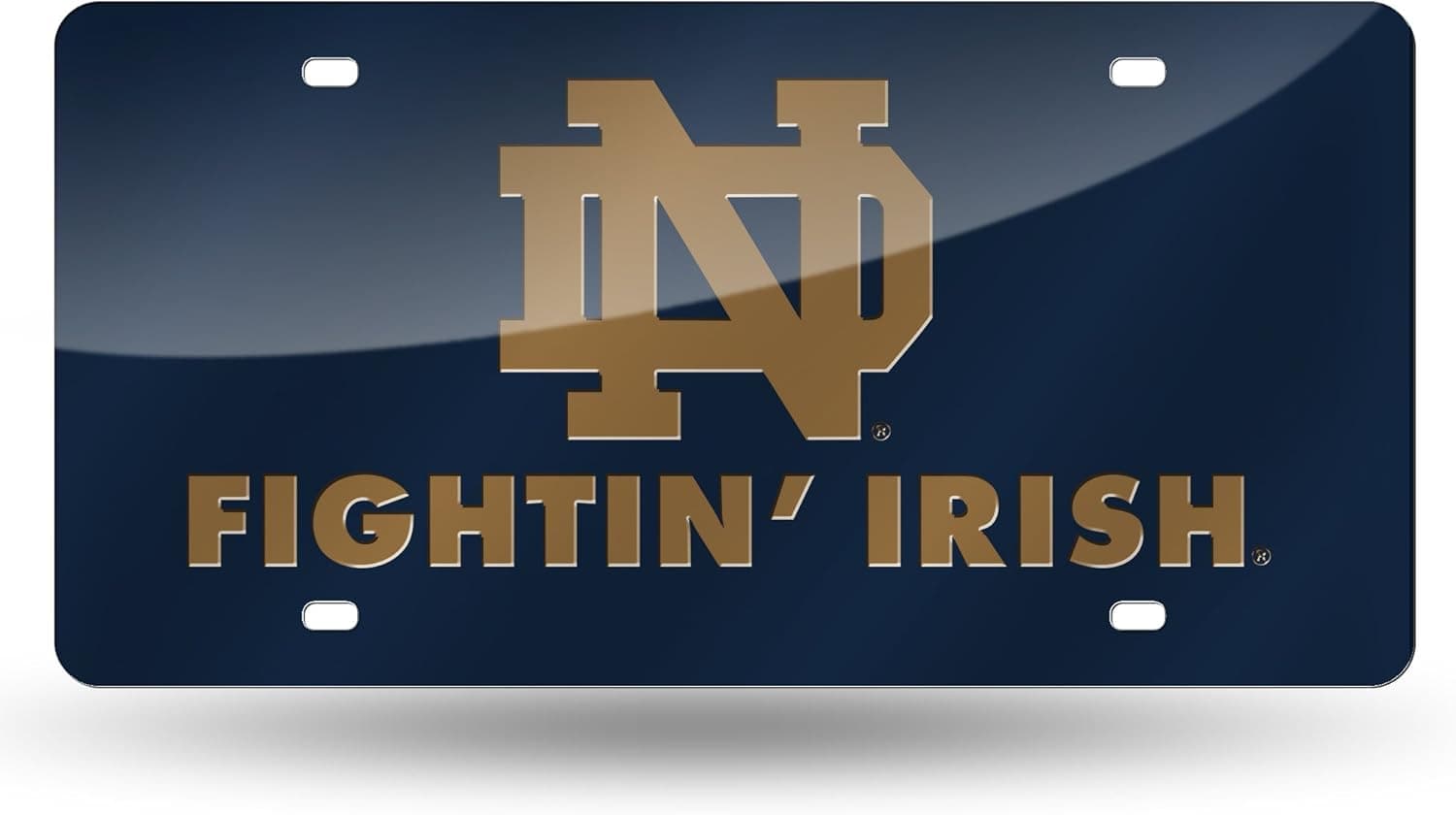 Rico Industries NCAA Notre Dame Fighting Irish Fighting Irish 12" x 6" Laser Cut Tag for Car/Truck/SUV - Automobile Décor