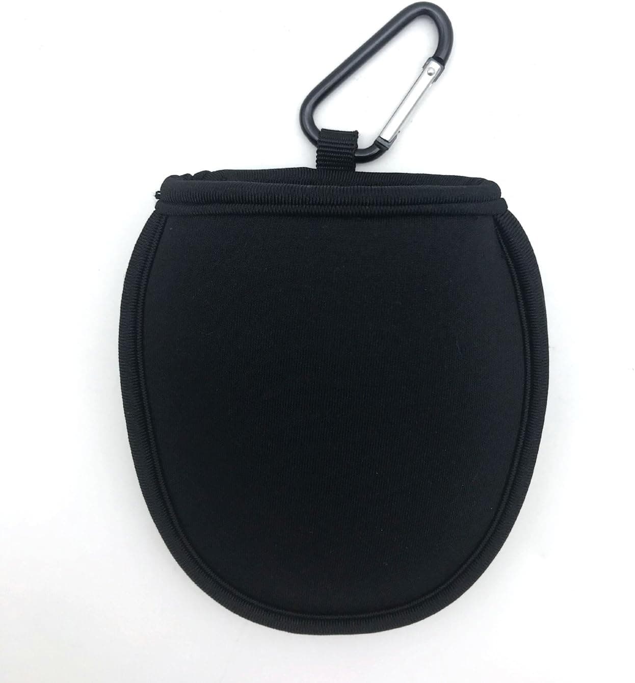 Wakaka Golf Ball Cleaner Bag Pouch, Dry-Clean Black Color Circular, Small and Easy to Carry, Black