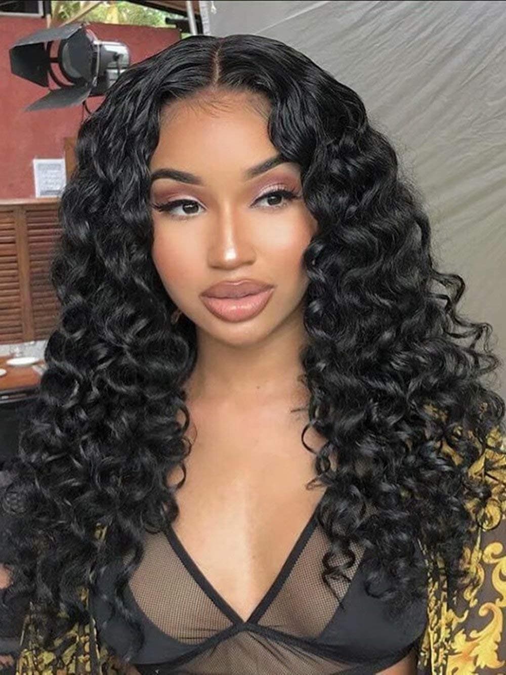 Maxine 10A Human Hair Wigs for Black Women with baby Hair 150% Density Malaysian Unprocessed Virgin Hair Extension Loose Wave human hair wigs (14inch, Natural Color)