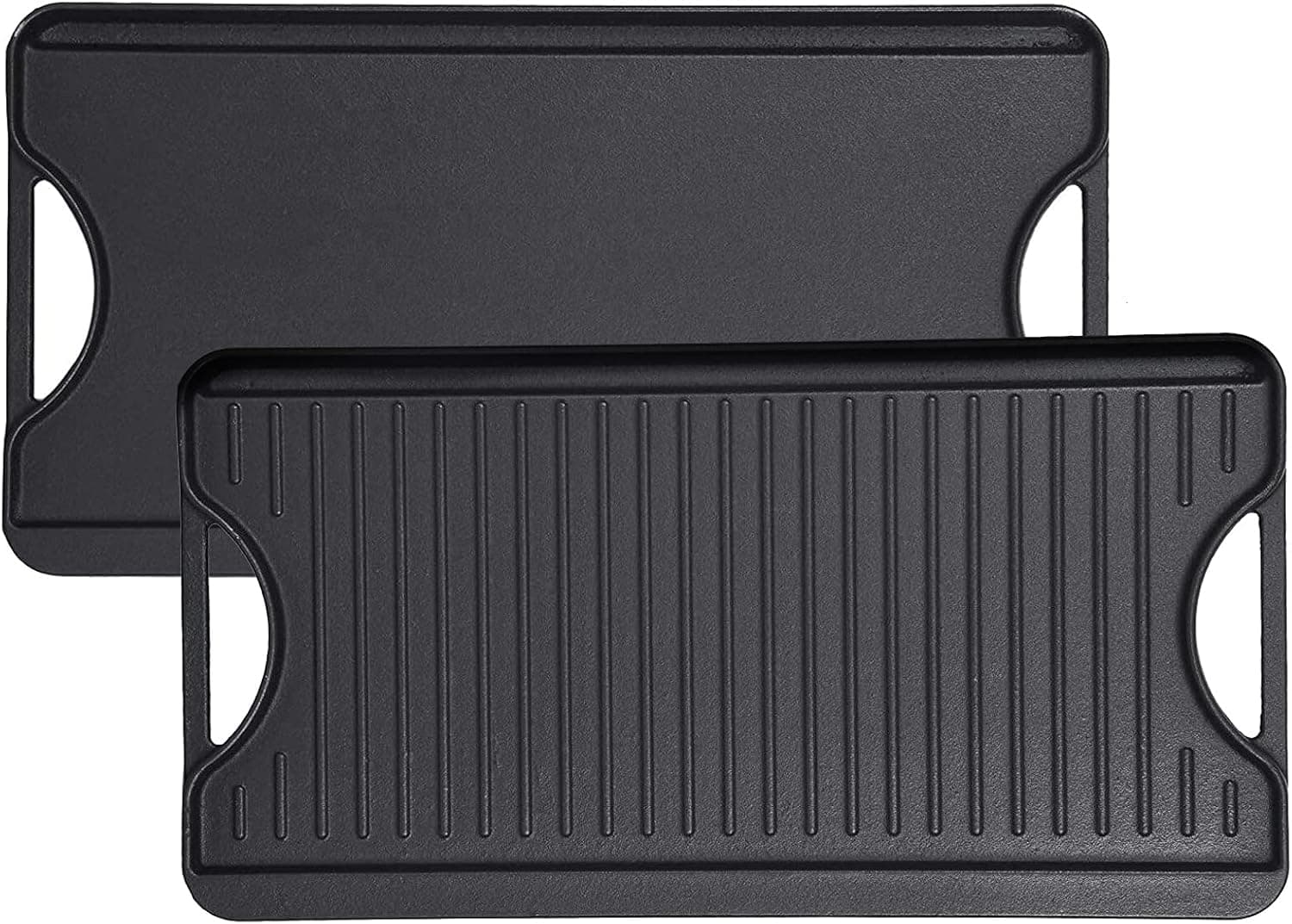 GasSaf Cast Iron Reversible Griddle with Handles, 20 Inch x 10.5 Inch Big Grill Pan for Stovetop