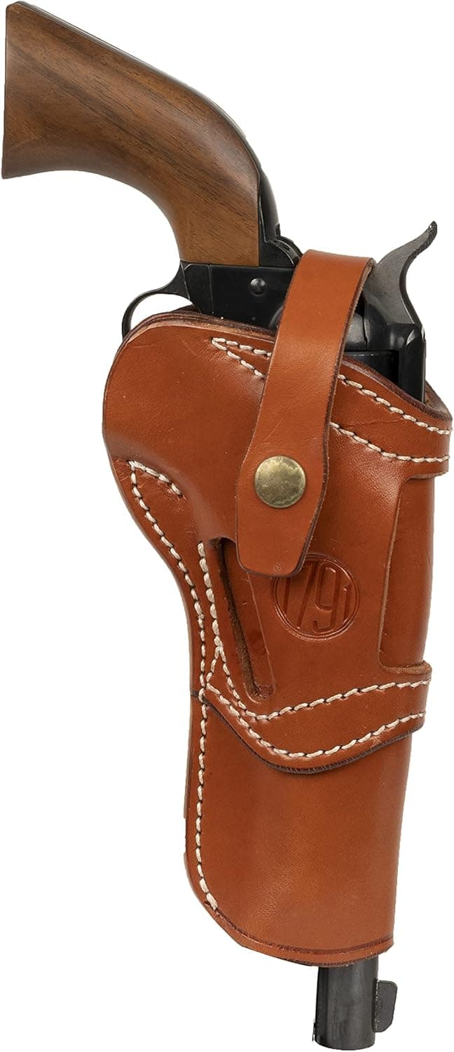 1791 GUNLEATHER Single Six Holster - Ambidextrous Leather Revolver Holster, Fits Ruger Wrangler, Heritage Rough Rider, Colt SSA and Similar Six Gun Pistols (Size 6.5)