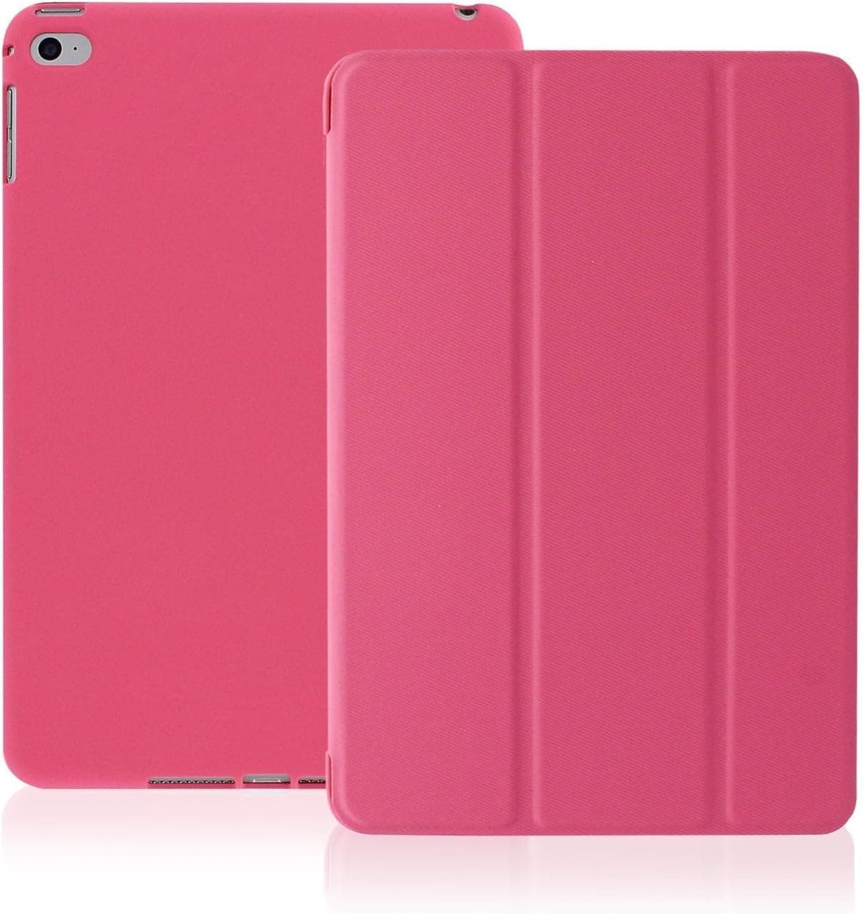 KHOMO iPad Air 2 Case - Dual Series - Ultra Slim Cover with Auto Sleep Wake Feature for Apple iPad Air 2nd Generation Tablet, Twill Pink (ip-air-2-dark-pink-2)