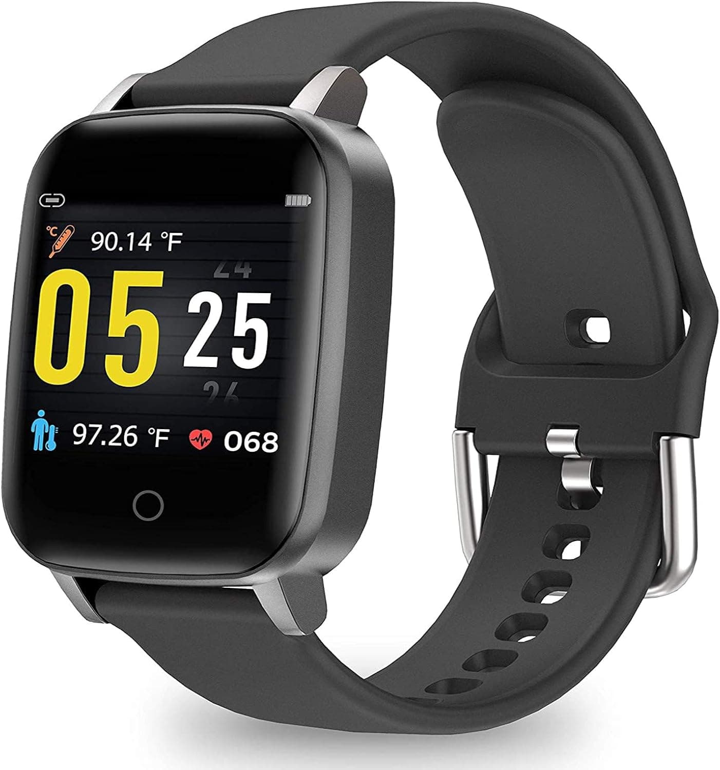 YoYoFit Smart Watch with Heart Rate Monitor, Fitness Watch Temperature Monitor, Fitness Tracker with Step Counter Sleep Monitor, Calorie Counter, IP68 Activity Tracker Pedometer for Women Men Kid Gift