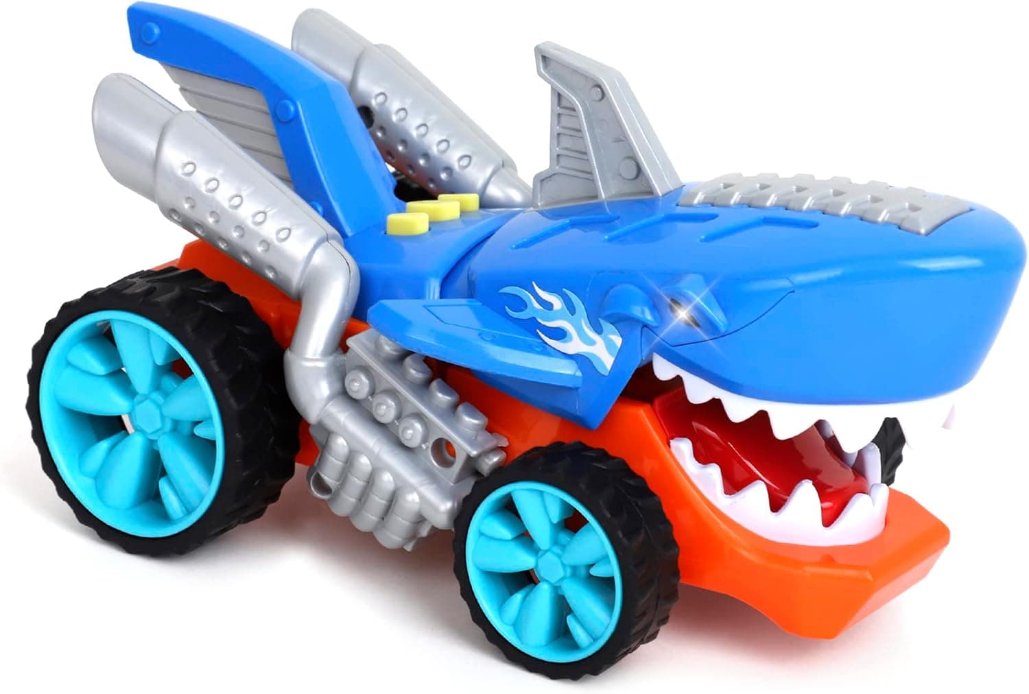 Madzee Monster Vehicle (Shark) - Battery Powered Truck with Lights & Sounds – Great Toys for Boys and Girls Ages 3+, Perfect Toddler Gift Birthday Party, Christmas