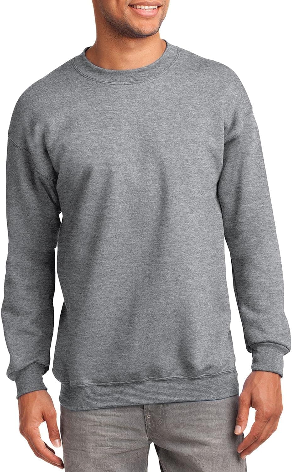 JustBlanks Fleece Sweatshirt for Men Tall Men’s Sweatshirt Crewneck Sweatshirt Relaxed-Fit Pullover Sweatshirt
