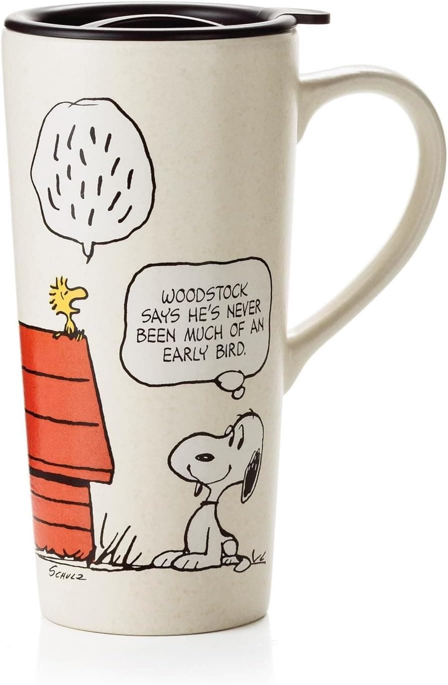 Hallmark Paj1107 Peanuts Travel Mug - Snoopy & Woodstock