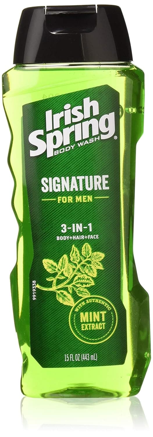 Irish Spring Signature 3-in-1 Body Wash, Mint Extract 15 oz (Pack of 2)