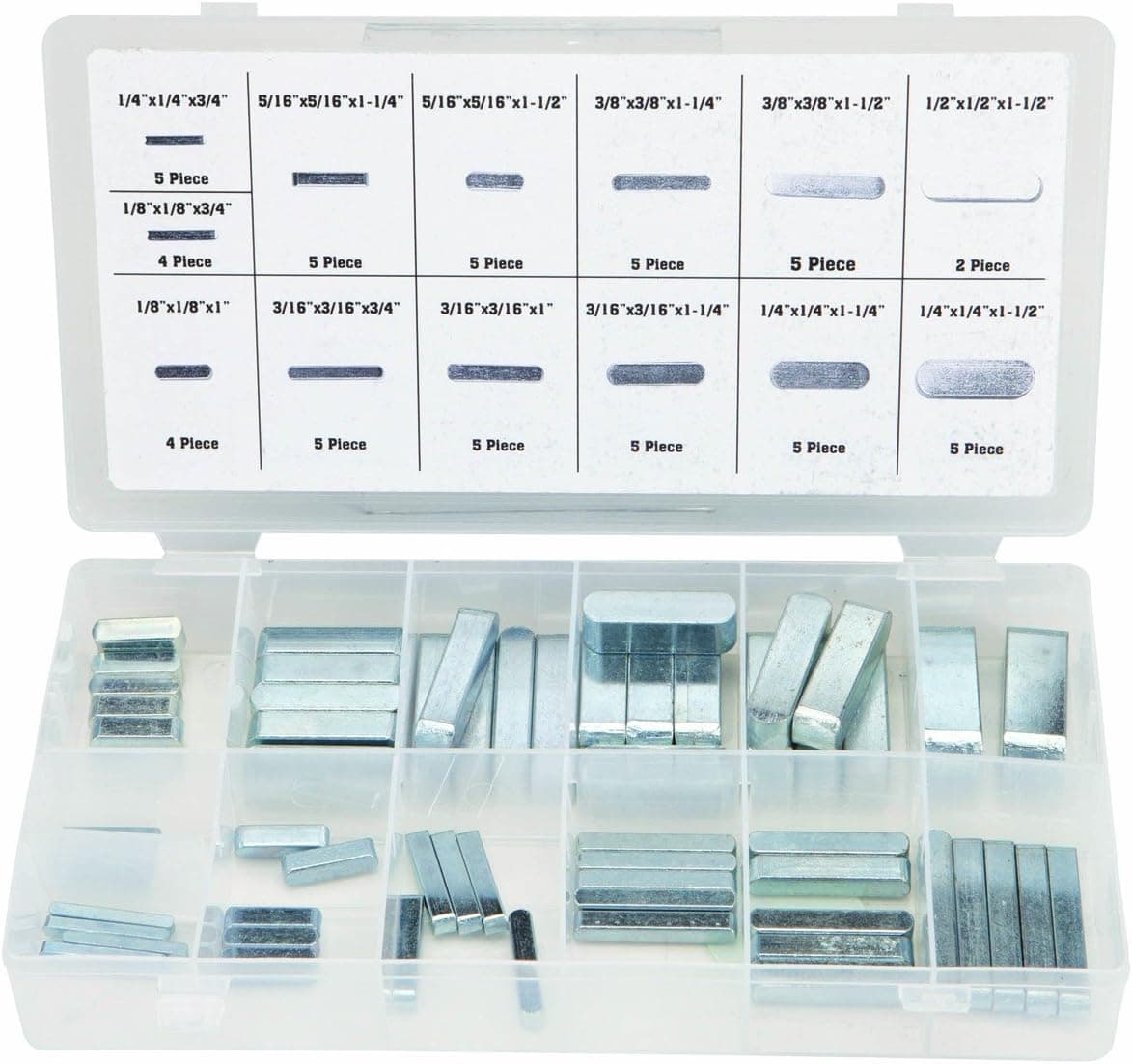60 Piece Square Key Stock Assortment