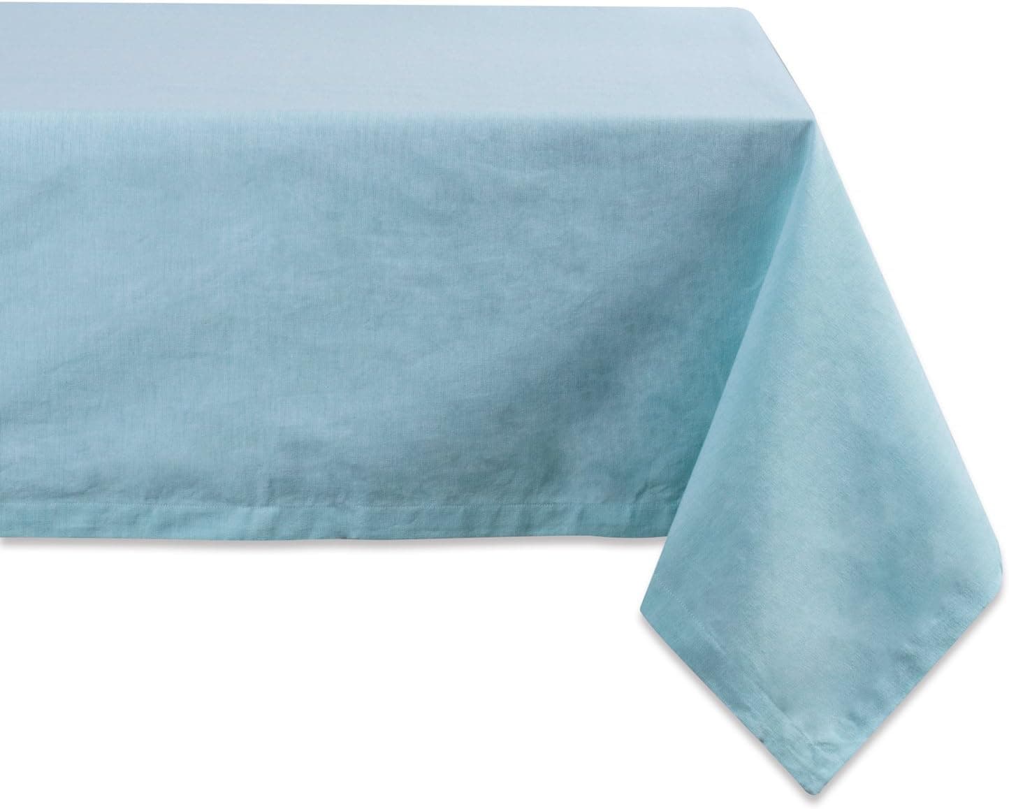DII 100% Cotton Chambray Kitchen Tabletop Collection, Aqua, 60x84