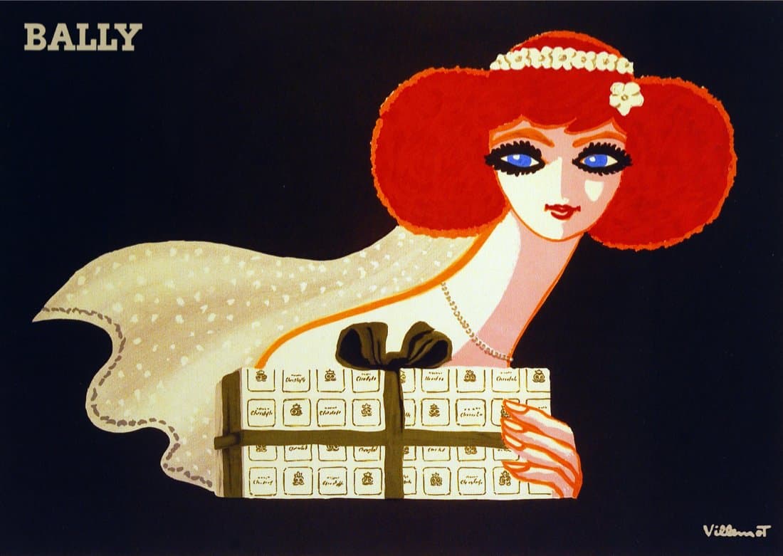 16"x20" Decorative quality print from vintage Poster.Bally Redhead model.12666