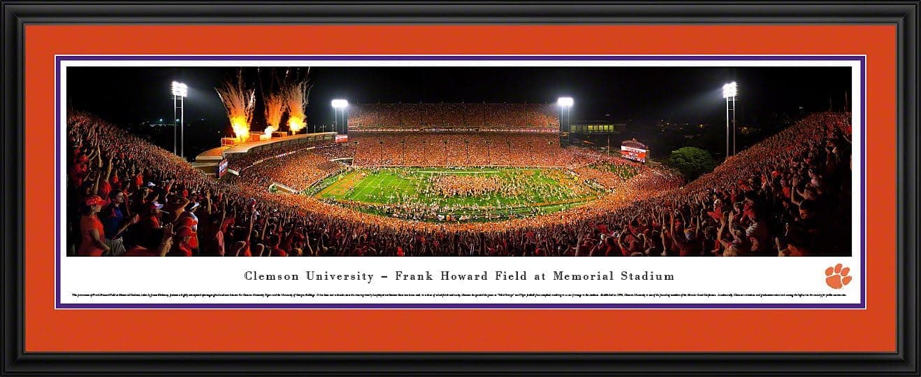 Clemson Tigers - Memorial Stadium - Solid Orange Day - Framed Poster Print