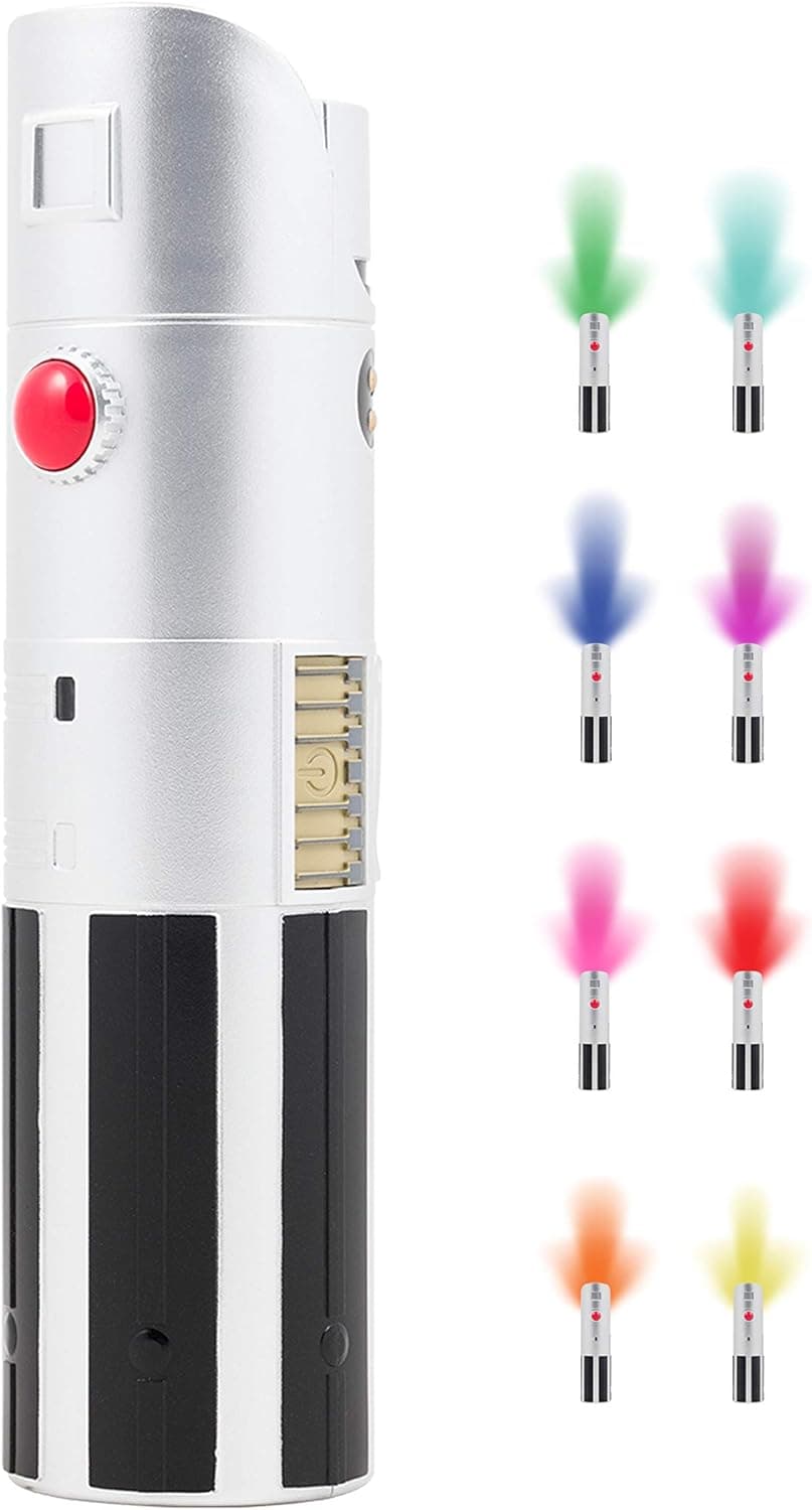 STAR WARS Lightsaber Power Failure LED Night Light, Color Changing, Rechargeable, Plug-in, Collector’s Edition, UL-Listed, Flashlight, Emergency, Storm, Ideal for Bathroom, Nursery, 43244