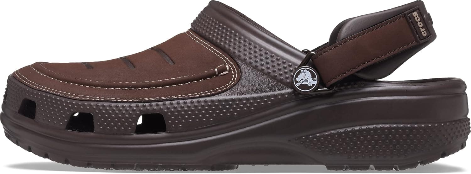 Crocs Men's Yukon Vista II LiteRide Clogs, Espresso/Mushroom, 12 Men