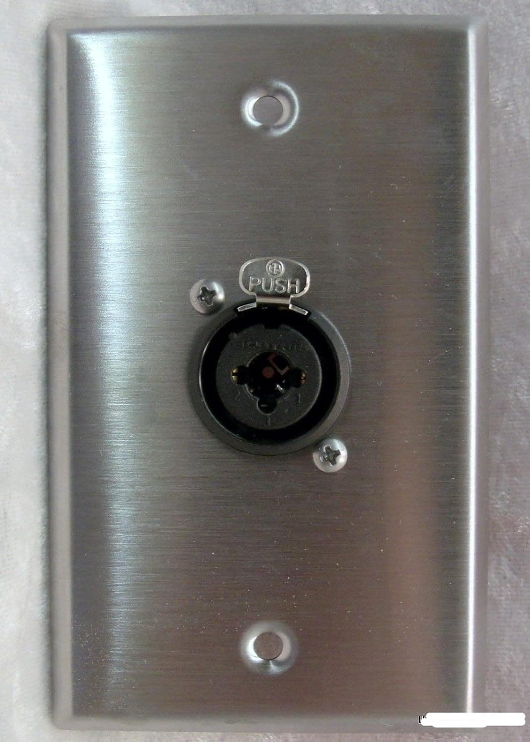 usbargainsound Stainless Steel Wall Plate with one Neutrik NCJ6FI-S Combo XLR/1/4 Connector