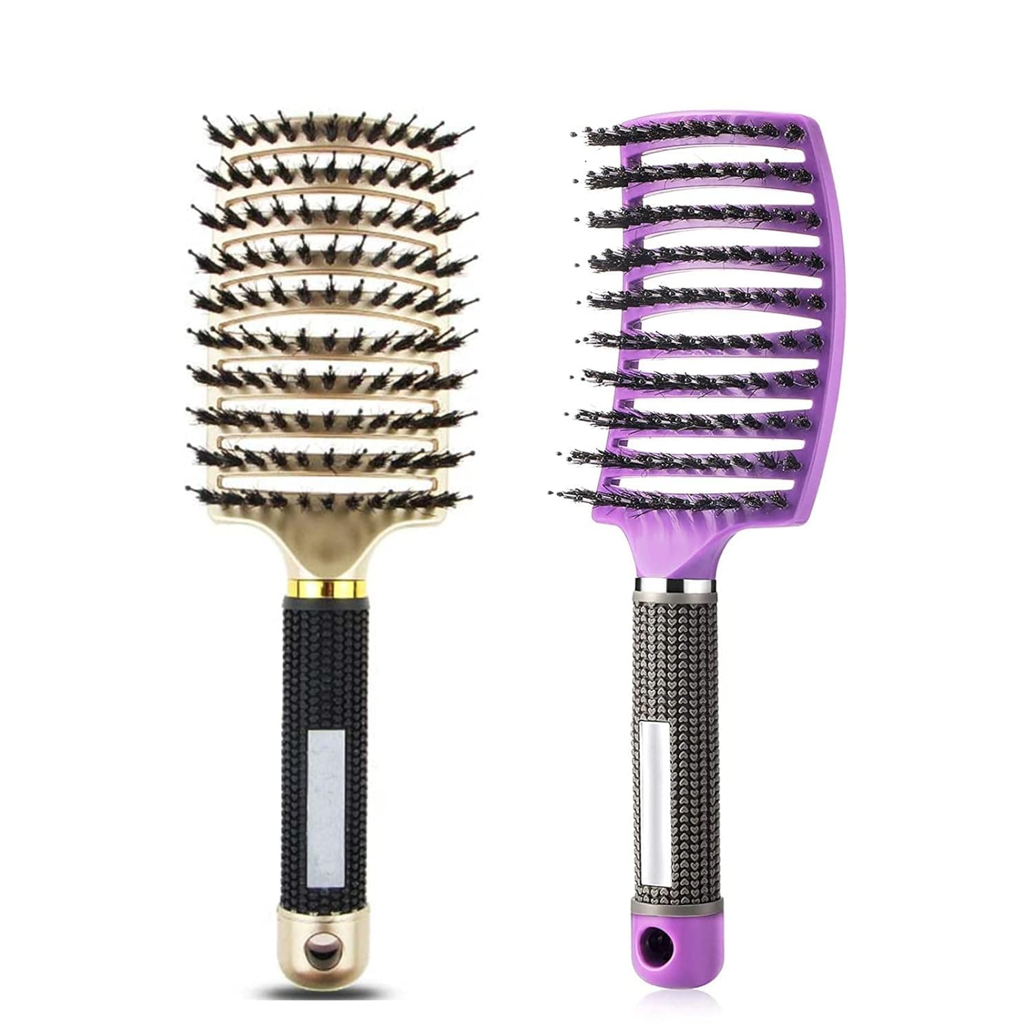 Hairstreaq Detangling Brush, Girls Hair Brush, Boar Bristles Hair Brush, Curved and Vented Detangler Brush for Women Men Kids Wet and Dry Detangling Hair Brush