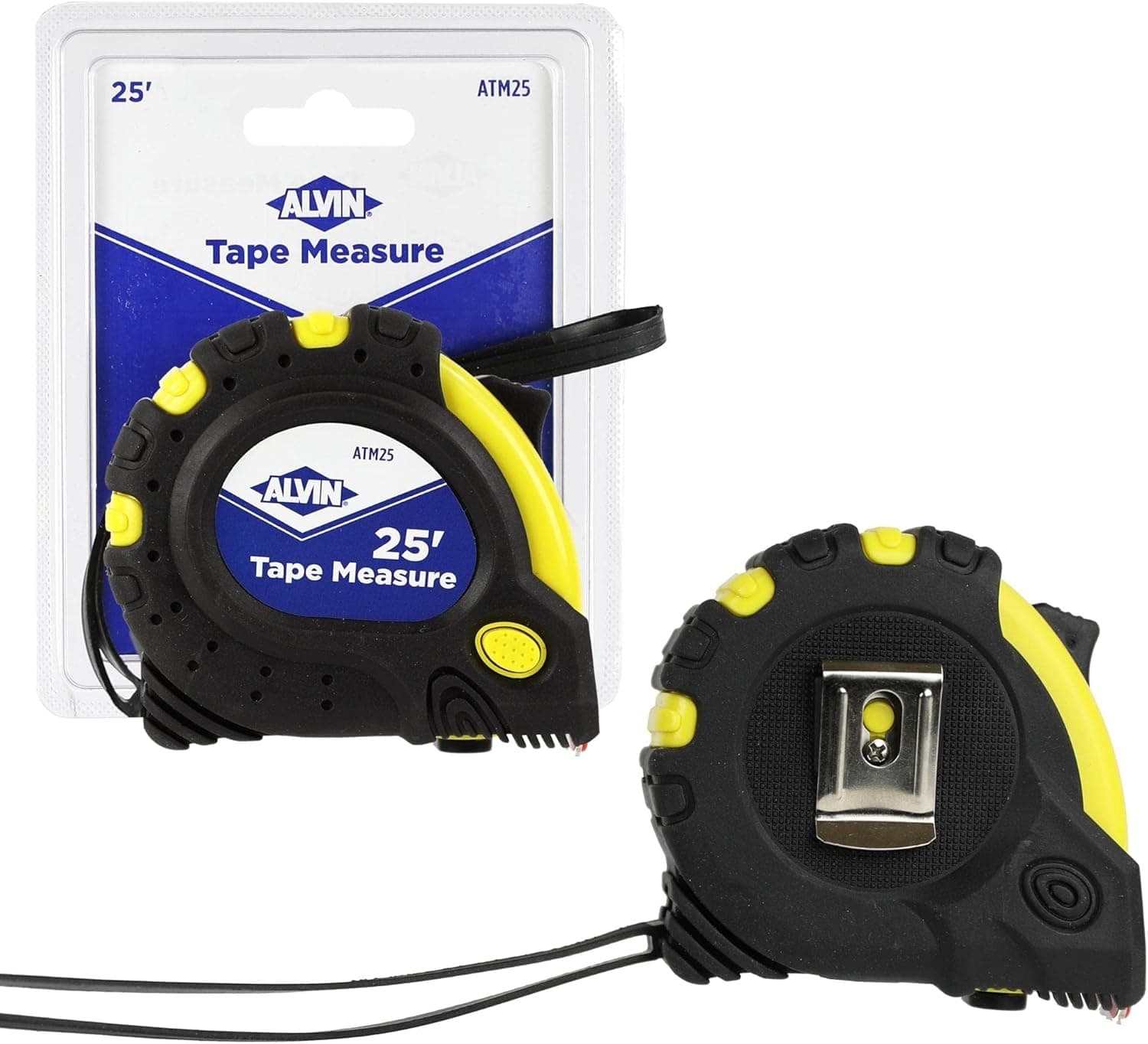 Alvin, ATM25, Retractable Tape Measure with Wrist Strap - 25 Feet