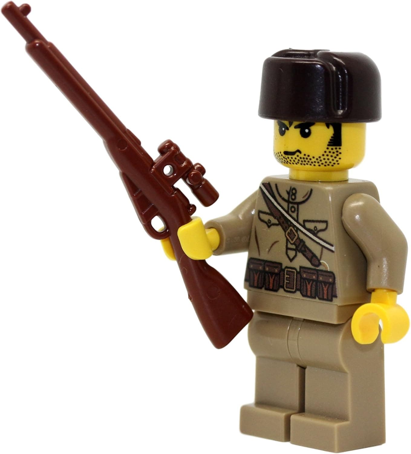Russian WW2 Soldier Sniper - Modern Brick Warfare Custom Minifigure