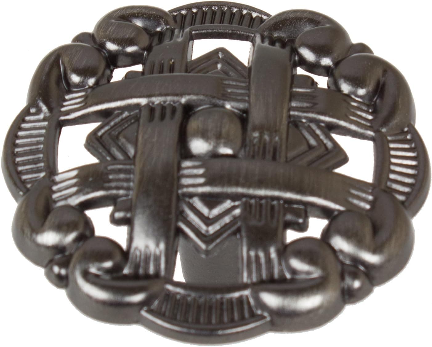 GlideRite Hardware 5745-BP-10 1.375 Celtic Medallion Cabinet Knobs 10 Pack, Brushed Pewter Finish