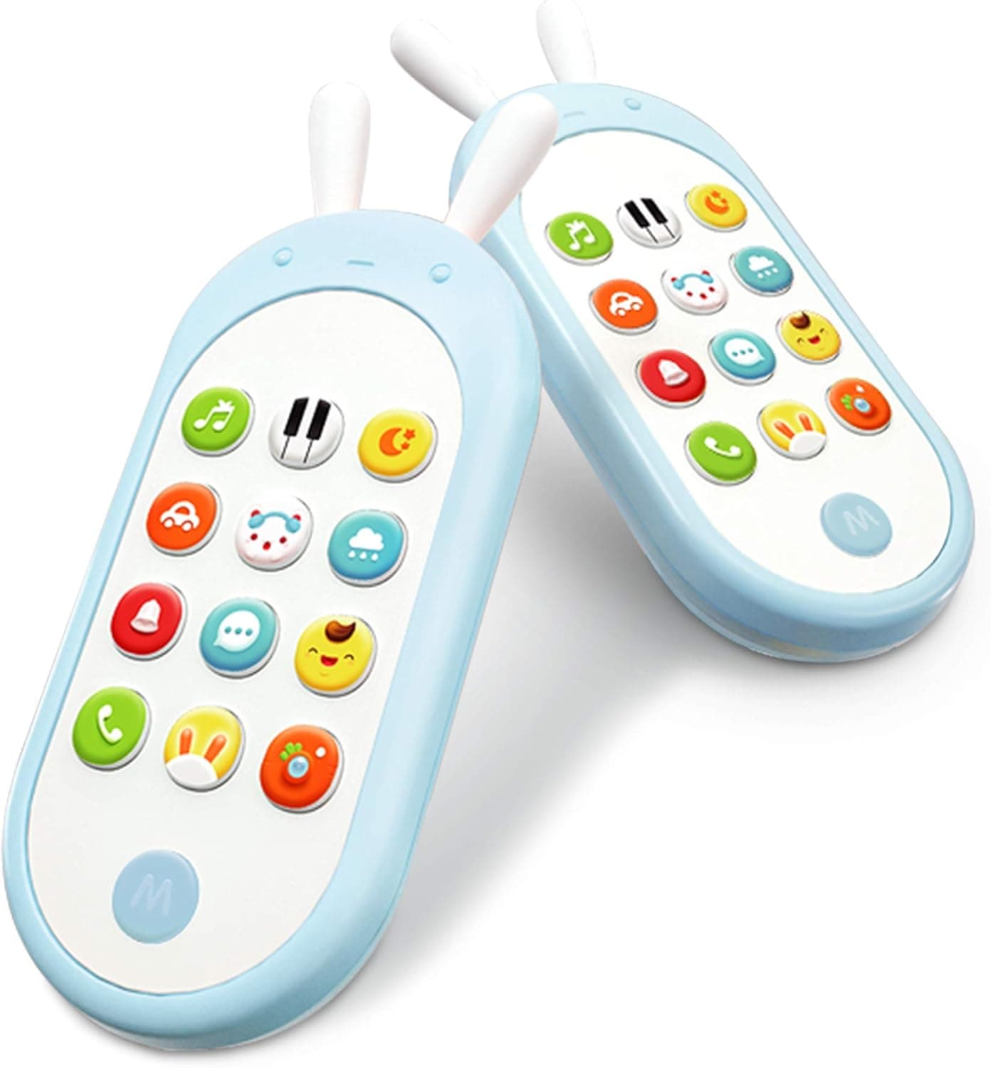 gkcity Baby Toys Phone for Toddlers, Baby Musical Toys, Teether Toys Baby Girl BoyToys with Music,Animal Sounds,Sleep Music for 1 Months Baby Infants Toddlers Kids and Older Blue