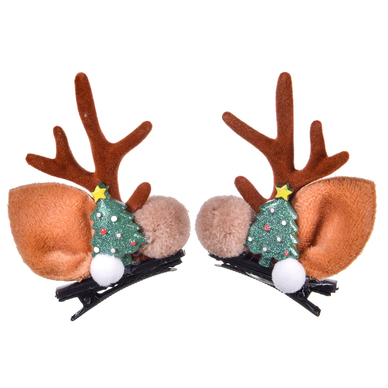 LATEEFAH Christmas Reindeer Antler Headband Christmas tree Hair Clips Deer Headband Hair Accessories
