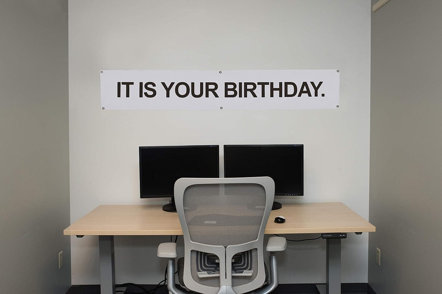 TWorld It is Your Birthday Banner. The Office Birthday Party Decoration Banner with Metal Rings