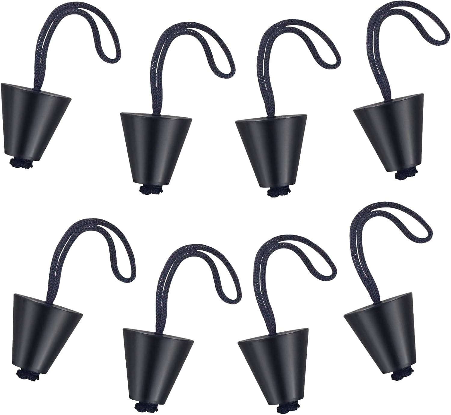 colaeos 8 Pieces Universal Kayak Scupper Plug Kit Silicone Scupper Plugs Drain Holes Stopper Bung with Lanyard