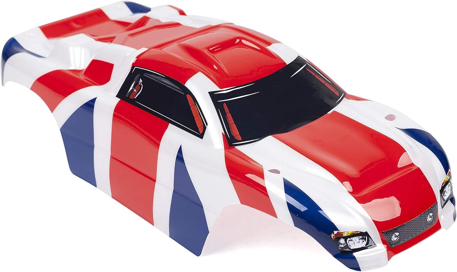 Custom Body UK Royal Union Flag Style Compatible for 1/10 Scale RC Car or Truck (Truck not Included) R-G-01