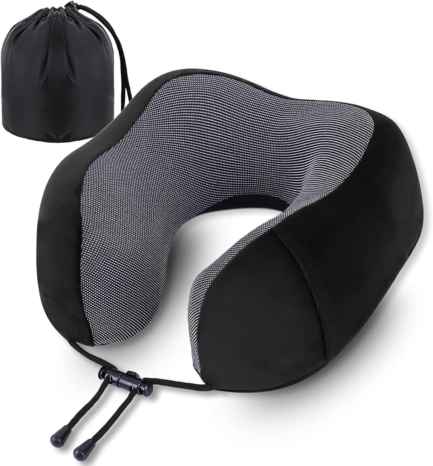 Travel Pillow Memory Foam Neck Pillow, Neck Pillow for Travel Sleeping Airplane Car Recliner, Memory Foam Travel Pillow with Storage Bag.