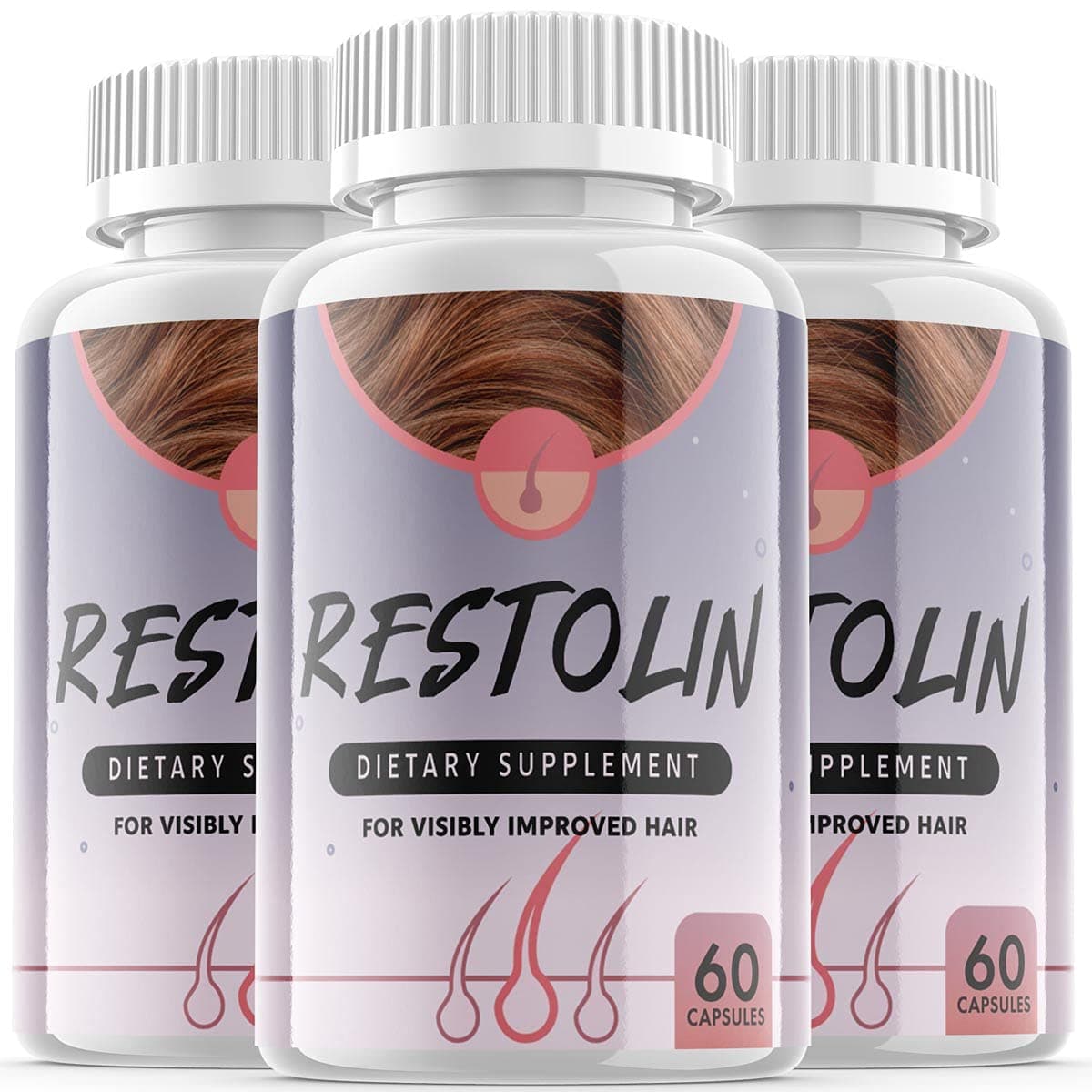 Restolin Hair Growth Pills Skin and Nails Supplement - Advanced Unique Hair Growth (3 Pack)