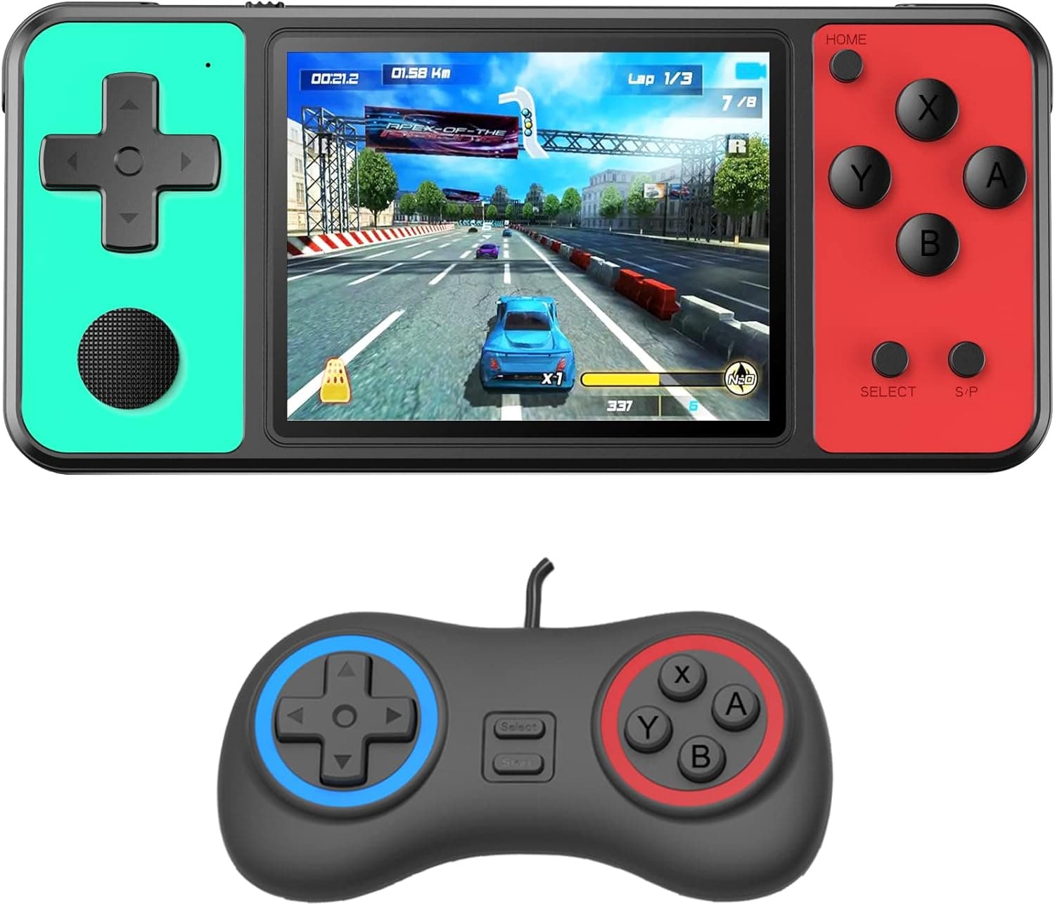 Beico Handheld Game Console for Kids Adults 3.0" Large Screen Built in 270 Classic Retro Video Games Seniors Electronic Games Consoles Birthday Present (Black Green)