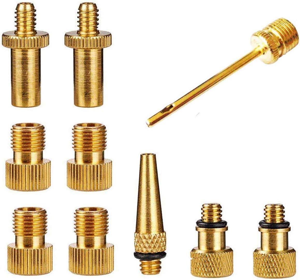Pump Adaptor, SUP Compressor Air Valve Converter Standard Conventional Air Pump Adapter with 4 Standard Air Valve Nozzles for Valves Kayak Inflatable Valve Adapter Kit Set for Air Compressor