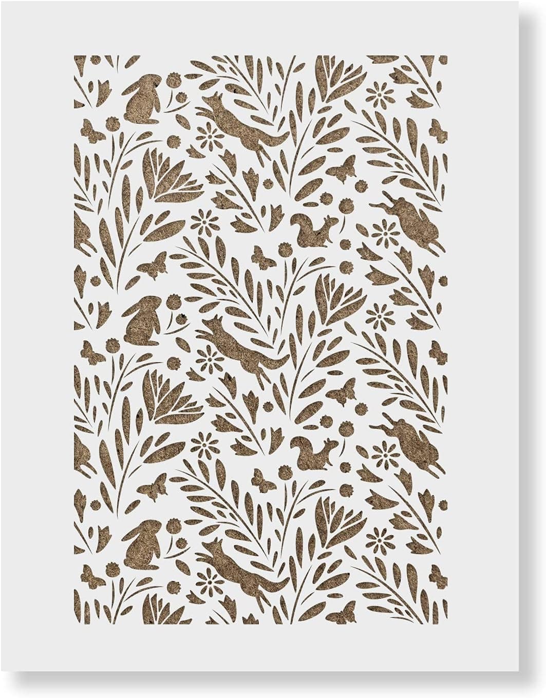 Forest Pattern Wall Stencil - Reusable, Durable, Laser Cut in America - Forest Pattern Wall Looks Beautiful in Any Interior Design!
