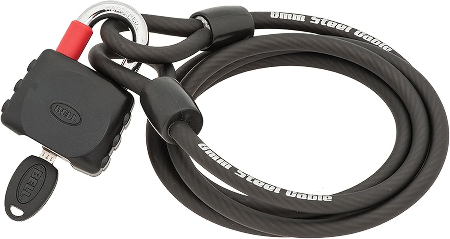 ARMORY 200 6ft x 8mm Cable + Key Padlock - Black